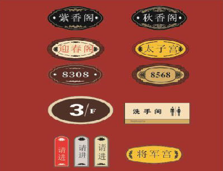 布拖门牌设计制作三要素。